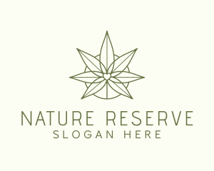 Natural Marijuana Leaf logo design