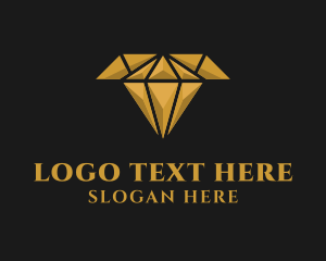 Gold Diamond Letter T logo