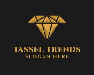 Gold Diamond Letter T logo design