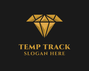 Gold Diamond Letter T logo design