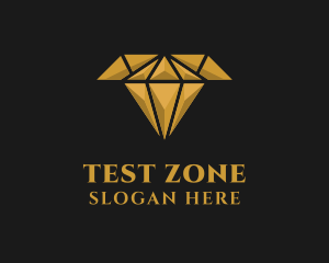 Gold Diamond Letter T logo design