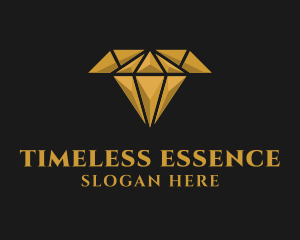 Gold Diamond Letter T logo design