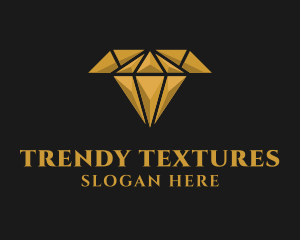 Gold Diamond Letter T logo design