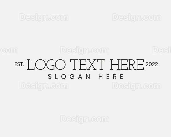 Minimalist Company Firm Wordmark Logo