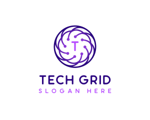 Tech Company Cyberspace logo design