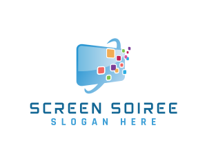 Digital Screen Media TV logo design