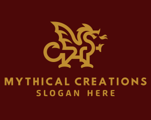 Dragon Mythical Creature logo design