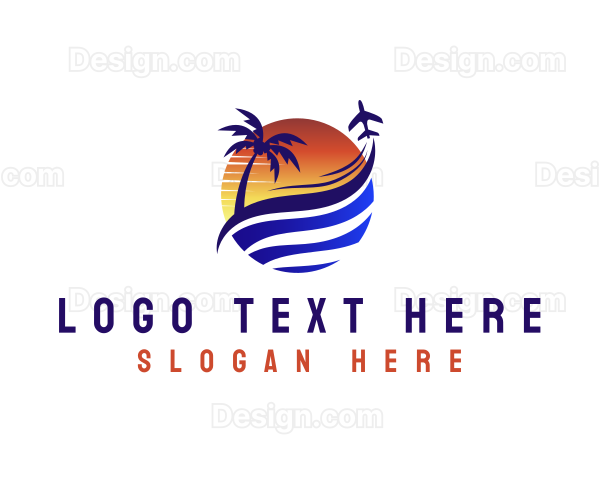 Beach Island Vacation Logo