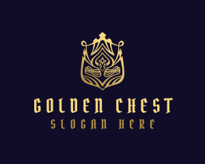 Luxury Golden Shield logo design