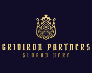 Luxury Golden Shield logo design