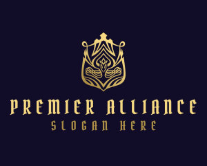 Luxury Golden Shield logo design