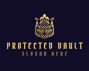 Luxury Golden Shield logo design