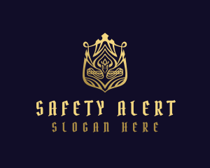 Luxury Golden Shield logo design