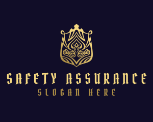 Luxury Golden Shield logo