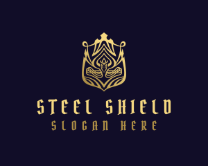 Luxury Golden Shield logo design