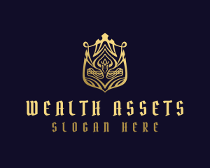 Luxury Golden Shield logo design