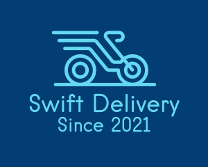 Blue Delivery Bike logo design