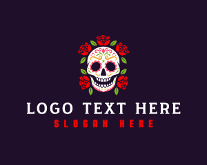 Mexican Skull Rose logo