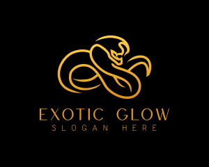 Gold Cobra Reptile logo