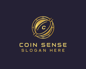 Coin Cryptocurrency Technology logo design