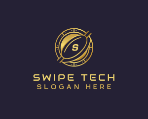 Coin Cryptocurrency Technology logo design