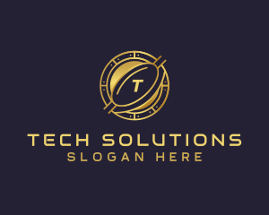 Coin Cryptocurrency Technology logo design