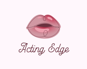 Glossy Full Lips logo design