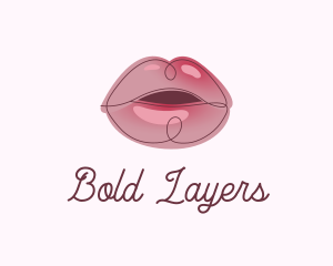 Glossy Full Lips logo design