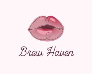 Glossy Full Lips logo design