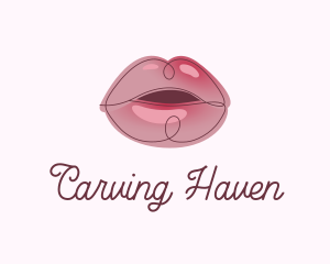 Glossy Full Lips logo design