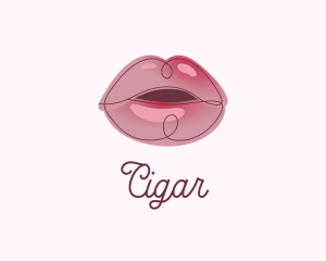 Glossy Full Lips logo design