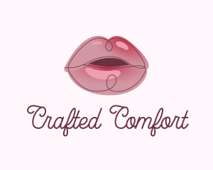 Glossy Full Lips logo design