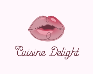 Glossy Full Lips logo design