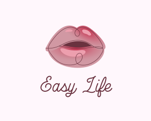 Glossy Full Lips logo design