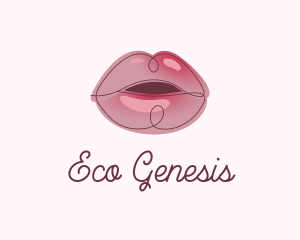 Glossy Full Lips logo design