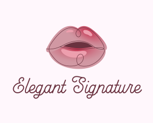 Glossy Full Lips logo design