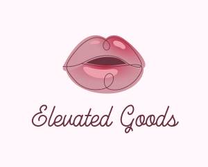 Glossy Full Lips logo design