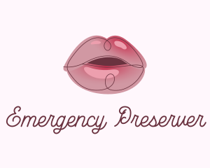 Glossy Full Lips logo design