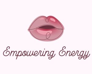 Glossy Full Lips logo design