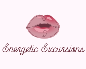 Glossy Full Lips logo design