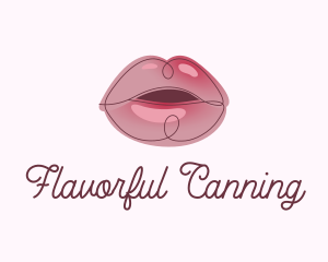 Glossy Full Lips logo design