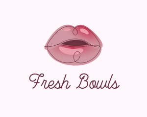 Glossy Full Lips logo design