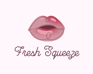 Glossy Full Lips logo design