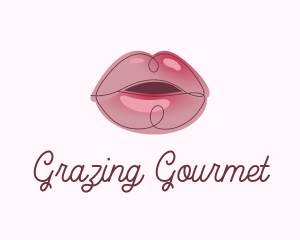 Glossy Full Lips logo design