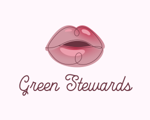 Glossy Full Lips logo design