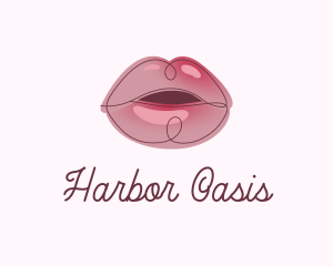 Glossy Full Lips logo design