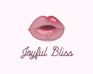 Glossy Full Lips logo design