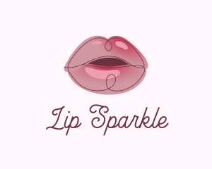 Glossy Full Lips logo design