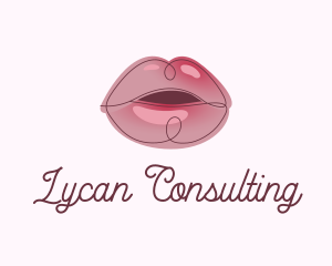 Glossy Full Lips logo design