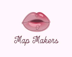 Glossy Full Lips logo design